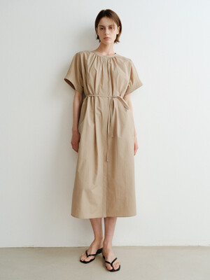 TALIA SHIRRING DRESS (2 COLORS)