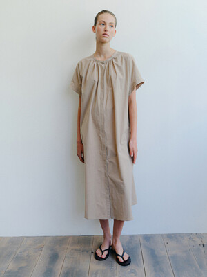 TALIA SHIRRING DRESS (2 COLORS)