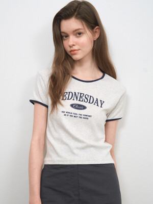 W/Signature Ringer Short Sleeve_OATMEAL(W25-TP30)