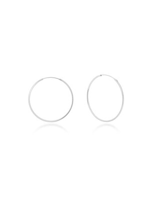 20mm Basic Hoop Silver Earrings