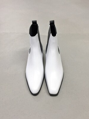 Unbalanced Ankle Boot(White)