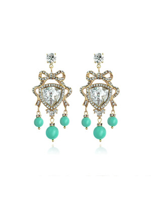 Pastel Delight Trilliant `drop` Earrings