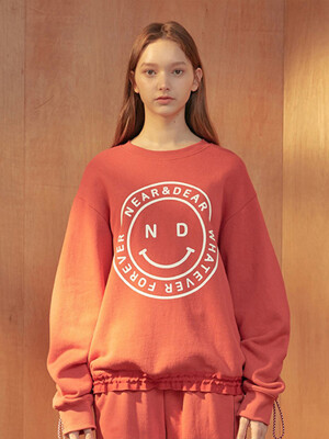 N&D SMILE GRAPHIC SWEAT TSHIRT_RD