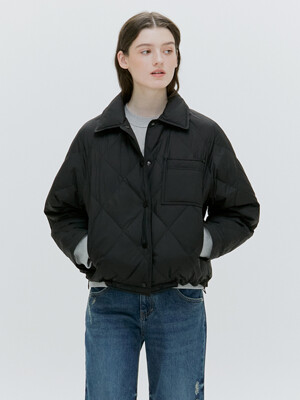 DIAMOND QUILTED GOOSE DOWN JACKET [3COLORS]
