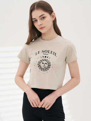Standard Soleil Crop T-shirt[GREIGE]