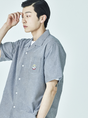 [COLLECTION LINE] NEW CLASSIC OPEN-COLLAR SHIRTS BLACK