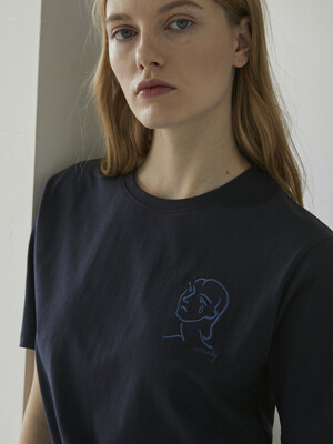 Unhappy Nadia T- shirt - Navy