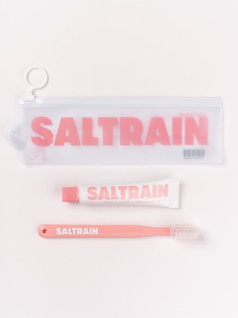 바디케어 - 솔트레인 (SALTRAIN) - 솔트레인 트래블 키트 핑크(치약+칫솔)