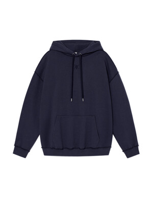 Signature reverse heavy hoodie - NAVY