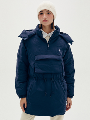 Warm Goose Down Anorak (Dark Navy)