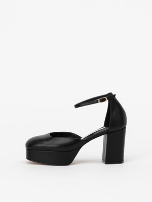 Timbre Side-cut Platform Pumps in Regular Black