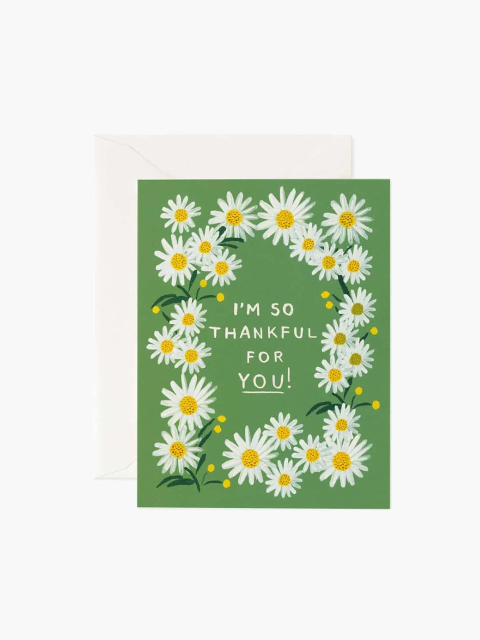 문구 - 라이플페이퍼 (RIFLE PAPER) - 라이플페이퍼 Daisies Thankful for You Card 감사 카드