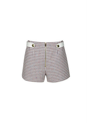 BUTTONED TWEED SHORTS (IVORY)