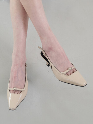 Kate Slingback Pumps Beige