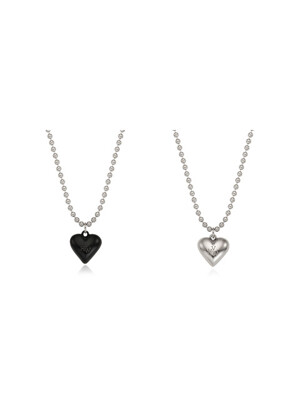 Heart Ball Chain Necklace_VH2313NE004B
