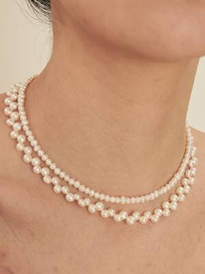 Zigzag natural pearl Necklace