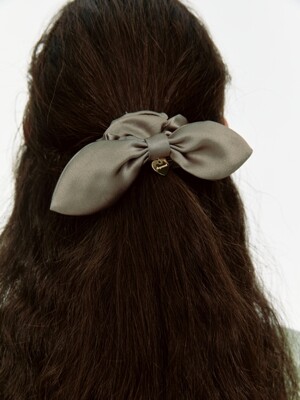 ribbon hair scrunchie - champagne