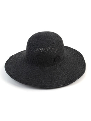 Summer Black Round Panama Hat 여름페도라