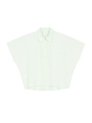 DOLMAN SLEEVE CROP SHIRT_MINT