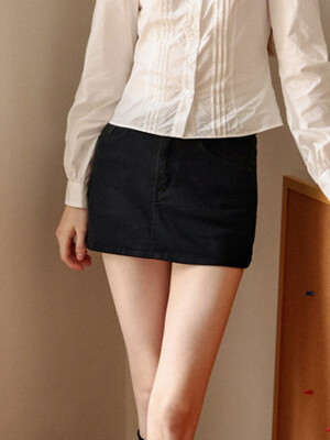 Cest_Simple black mini skirt