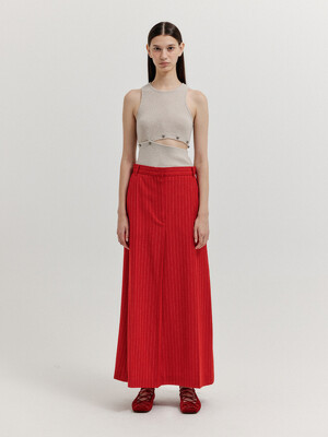 XUCTE Tucked Maxi Skirt - Red
