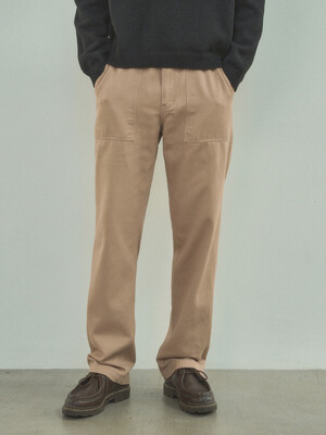 P10027 Fatigue straight pants_Beige