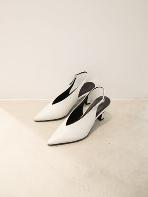 Valerie Slingback Leather Ivory