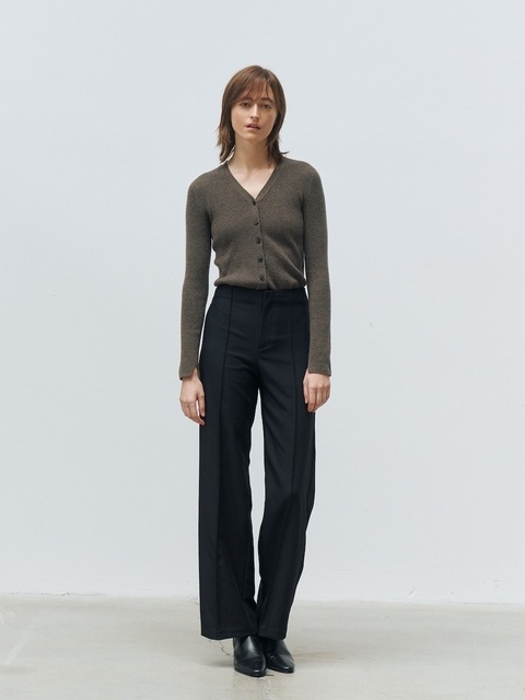 니트,니트 - 르희 (LEHEE) - italy cashmere 20% - v-neck rib cardigan (brown)