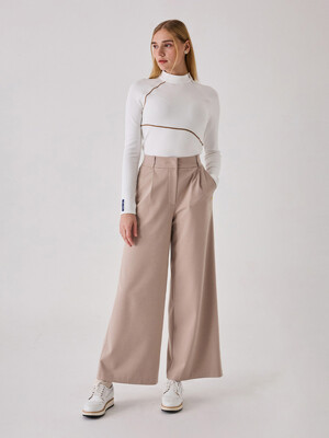 TUCK LOUNGE PANTS - BEIGE