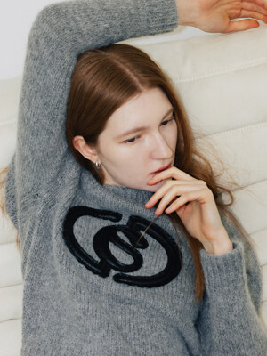 CO LOGO PATCHWORK PULLOVER_GREY