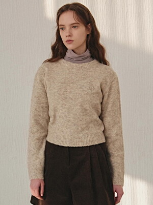 WOOL ROUND SOFT KNIT_OATMEAL