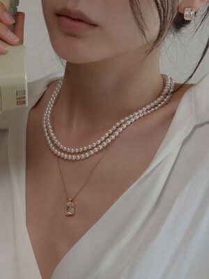 Grace Double Pearl Necklace