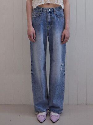 ADLEY LONG WIDE DENIM PANTS