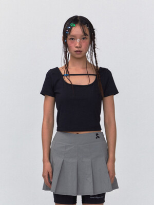 RR STRAP CROP TOP - BLACK