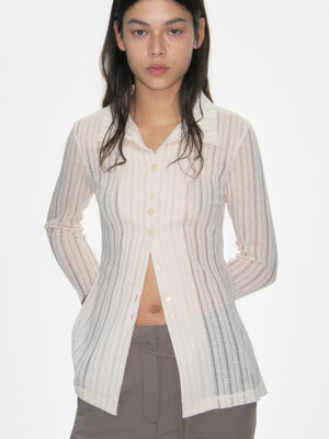 BUTTON UP FLARE SHIRTS, IVORY