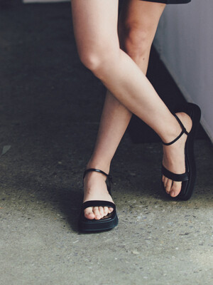 Black 410C  comfy sandals_3cm