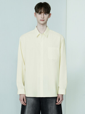 DM1023 SOLID COTTON SHIRTS_YELLOW