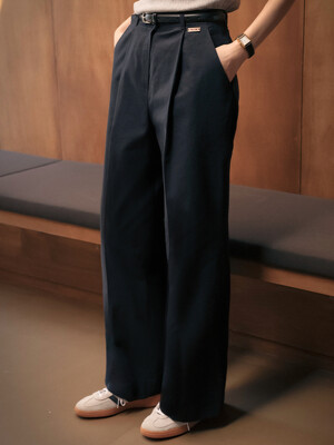 Relax cotton twill pants_Navy