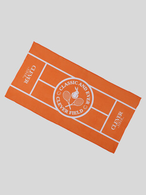 Tennis Sports Waffle Towel_Orange