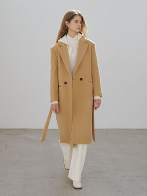 [LE CLASSIQUE] PARIS_Oversize Double-Breasted Wool Coat_Camel