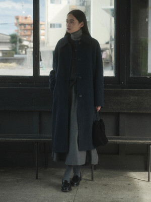 RIA ALPACA HANDMADE LONG COAT_NAVY