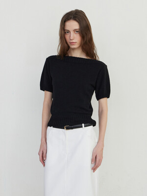 WIDE RIBBED KNIT - BLACK