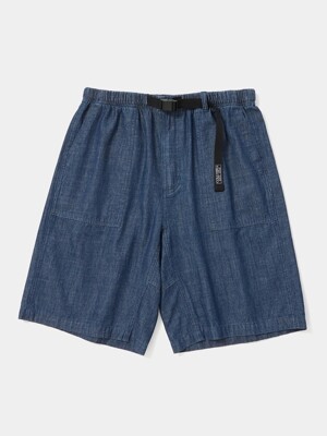 COLUMBIA TRAJAN LABEL BELTED DENIM SHORTS PANTS 미드나잇데님