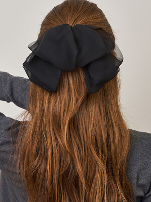 Big satin ribbon hairpin, Arabella