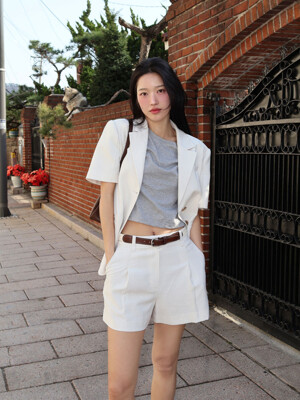 [단독]엠마 린넨 턱 쇼츠 팬츠 / EMMA LINEN TUCK SHORT PANTS_3colors