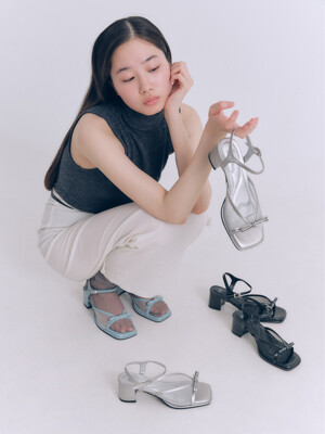 [실버단독] 러브포멜 쁘띠보우 샌들 5cm (3colors)