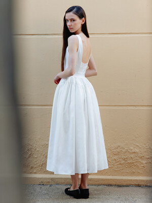 PEONY SHIRRING MAXI DRESS_TT5S606IV