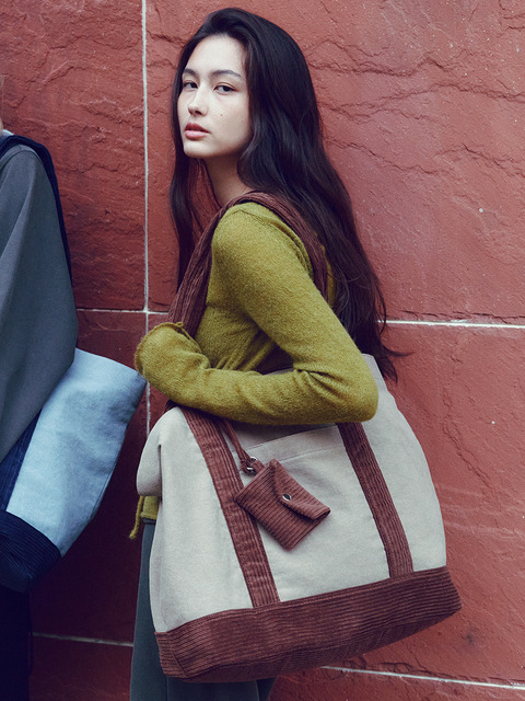 씨타 Corduroy Canvas Big Shopper Bag_CTA938(Beige)