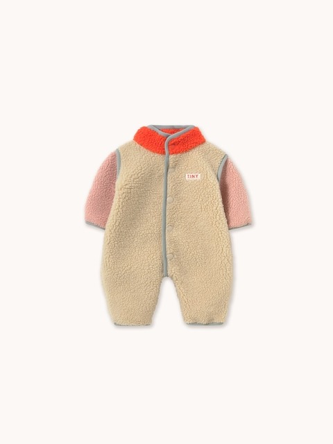 타이니코튼 베이비 컬러 블록 셰르파 원피스 바닐라 AW26-253-M01