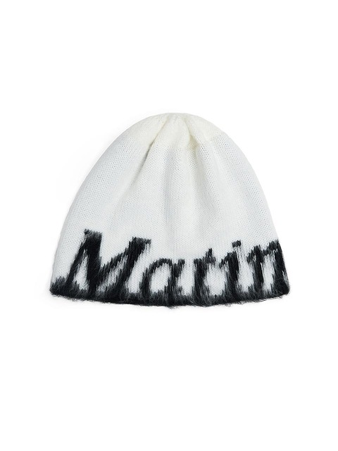 마뗑킴 MATIN BRUSHED REVERSIBLE BEANIE IN WHITE